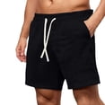 thumbnail image 3 of Men’s Textured Jogging Shorts Vintage Casual Summer Bottoms, 3 of 8