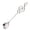 Silver, variant on RKZDSR Music Bar Spoon: Stainless Steel Dessert and Teaspoon with Musical Design.