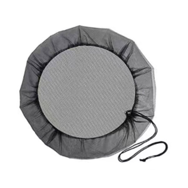 Hioecau Mesh Cover Rain Barrel Netting Screen Drawstring Design Wide Application Outdoor Bucket Fine Mesh Protective Cover