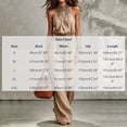 thumbnail image 3 of TEAJOPSUU Women's Jumpsuits Trendy Halter Neck Backless Sleeveless High Elastic Waist Wide Leg Jumpsuits Elegant Solid Summer Overalls Khaki, 3 of 5