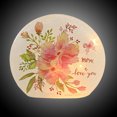 thumbnail image 3 of 6.25In Love You Lighted Round Orb, Glass, Electric Flowers Rcm2261 Mom, 3 of 3