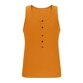 thumbnail image 6 of Fewfanhot Men's Ribbed Tank Top with Button Placket, Casual Sleeveless Shirt for Summer Soft Cotton Blend Muscle Fit Style Waistcoat, 6 of 7