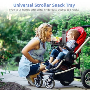 3-in-1 Stroller Snack Tray With Cup Holder & Phone Holder - Universal Removable Accessory