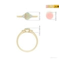 thumbnail image 6 of Angara Natural Opal Ring - Tapered Shank Oval Opal Ring with Trio Diamond Accent for Women | October Birthstone Jewelry | 14K Yellow Gold Opal Ring (Ring Size = 12.5), 6 of 10