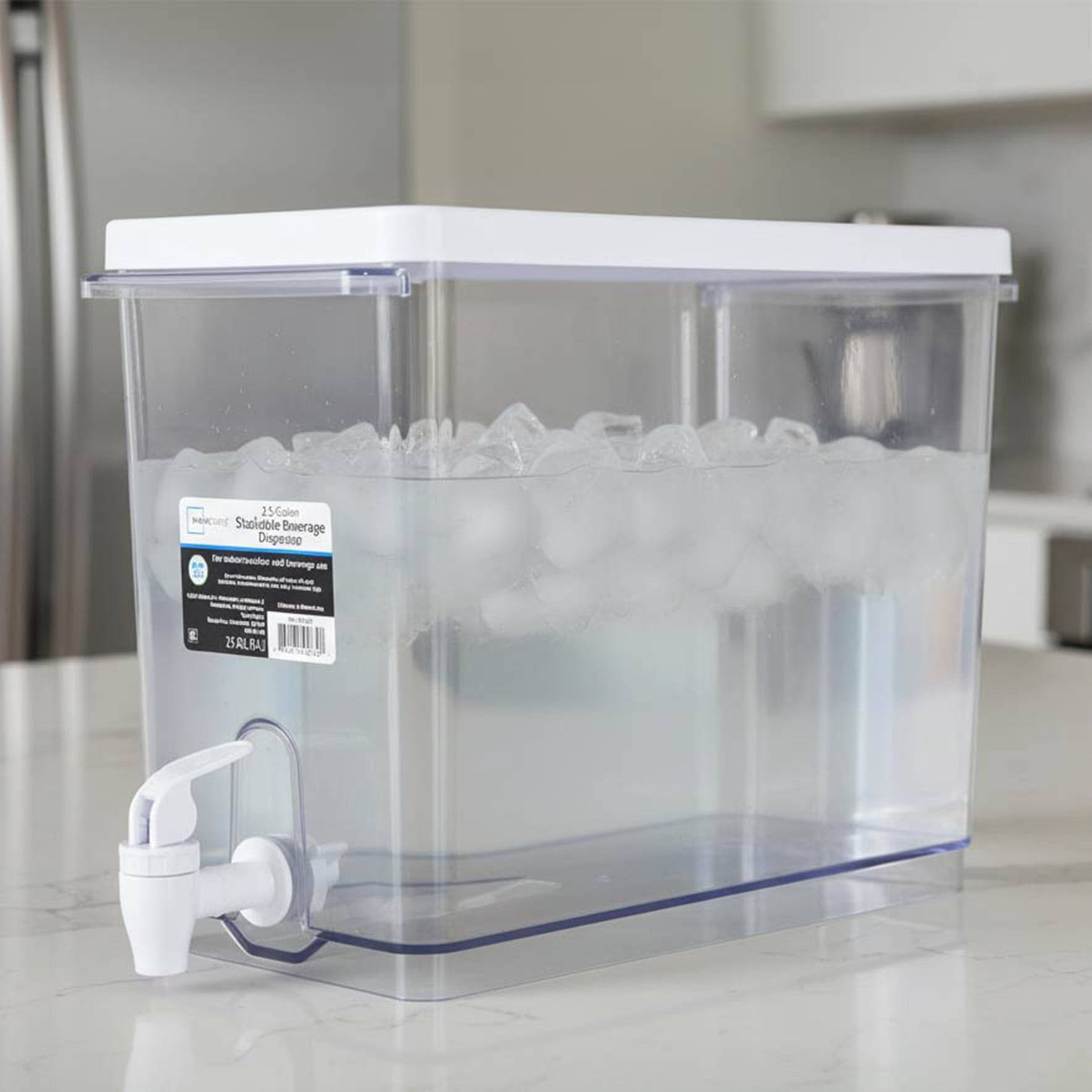 Mainstays 2.5 Gallon Drink Dispenser, Well Suited to Chilled Drinks for Entertaining or Refrigerator Storage