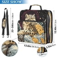 thumbnail image 3 of WOBOGO Cheese Snow Leopard Illustration Ring Binder Bag 1.5in Folder Organizer with Shoulder Strap for 13Inch Laptop and 500 Sheets of Paper, 3 of 8