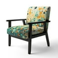thumbnail image 3 of Designart "Nostalgic Remix II" Chaise d'Appoint Verte Abstraite Collages - Fauteuil Moderne pour Salon, 3 of 7