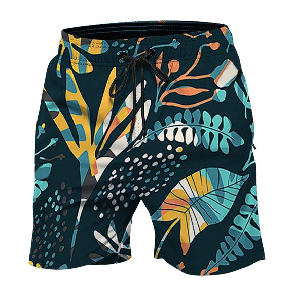 Stretch Swimming Trunks for Men Sports Printed Pants Casual Bathing Suit Fashion Classic Beach Shorts