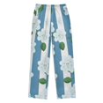 thumbnail image 2 of Flowers Pattern Pajama Pants Soft Lightweight Lounge Pants Bottoms Sleep Pants Warm Comfy, 2 of 9