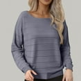 thumbnail image 3 of Yigetop Woman Sweaters, Knitted Jumper Women's Crew Neck Pullover Autumn Oversize Long Sleeve Fleece Sweatshirt Loose Jumper Casual Sweater Fall Sweaters for Women Grey XL, 3 of 9