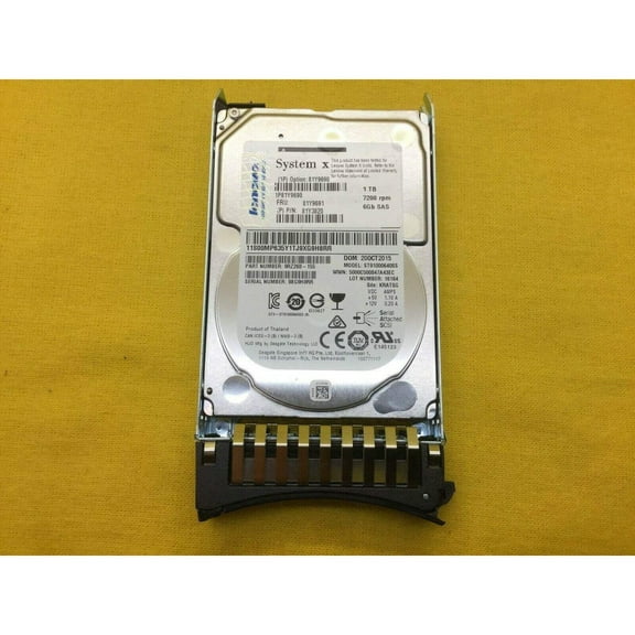 81Y9690 IBM/ Lenovo 1TB 7.2K 6Gbps SAS 2.5" SFF HDD 81Y9691 81Y3820 883436119139
