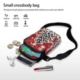 thumbnail image 7 of HELLHERO 2 Layers Travel Crossbody Purse, Trendy Polyester for Casual Travel Leopard Print Roses, 7 of 7