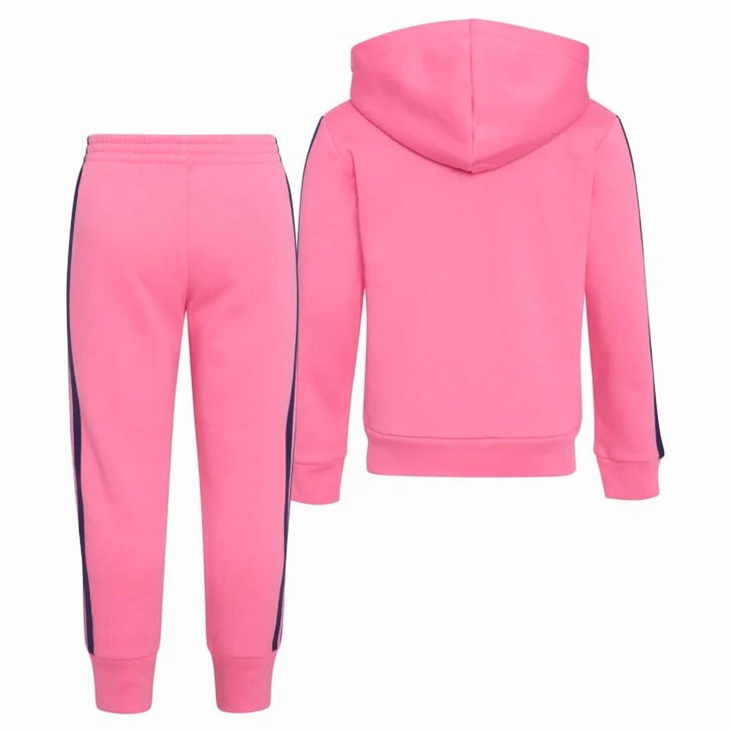 Adidas Youth Kids' 2-Piece Tracksuit Fleece Hoodie Pink photo 5