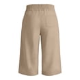 thumbnail image 6 of hotojiny Capri Pants for Women Casual Wide Leg Drawstring High Waist Cropped Pants Stylish Solid Color Capris with Pockets, 6 of 6