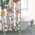 thumbnail image 4 of Hummingbird and Floral Garden Shower Curtain – Watercolor Botanical Art for a Romantic Spa-Style Bathroom, 4 of 5