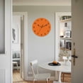 thumbnail image 4 of Wall Clock Bright Orange Clocks PVC Silent Non-Ticking Battery Operated Decorative Solid Color Round Clock for Home Living Room Kitchen Bedroom Office School Wall Decor 14 Inch, 4 of 9