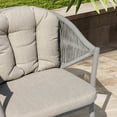 thumbnail image 4 of Nuu Garden Patio Dining Chairs Set of 2, Woven Rope Outdoor Dining Chairs, All-Weather Aluminum Arm Chairs with Cushions, No Assembly Light Grey, 4 of 10