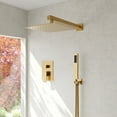 thumbnail image 2 of Rain Shower Faucet Set 10 inch CUPC Shower System with Handheld Spray Wall Mounted Shower Head Trim Kit with Upgraded Valve, Brushed Gold, 2 of 16