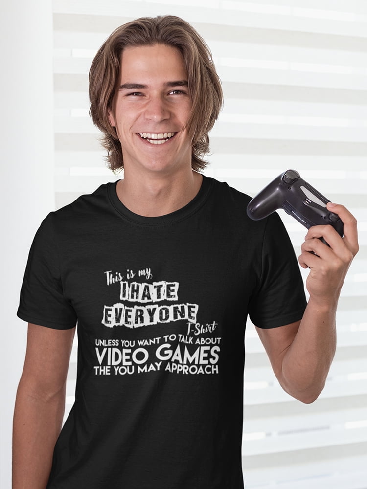 Men s Gaming Style Black T Shirt I Hate Everyone Malaysia Ubuy