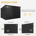 thumbnail image 5 of Aoxun 9.5'x7.5' Shed Outdoor Storage Shed with Triple Lockable Door Metal Storage Cabinet with Slopping Roof, 5 of 7