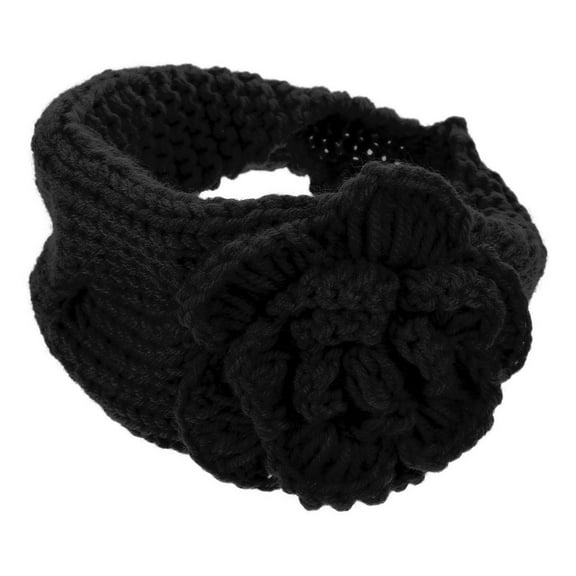 NIAIZEK Knit Cap For Women Black Woolen Yarn Headwear 1Pcs
