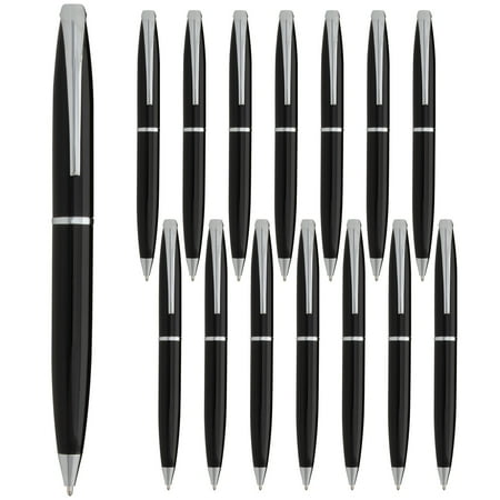 - Estrella (15 Pack) Twist Pen Set: Ballpoint Pens, Retractable Pens, Metal Pens Medium Point with Ink Black or Ink Blue for Office Supplies, School Supplies