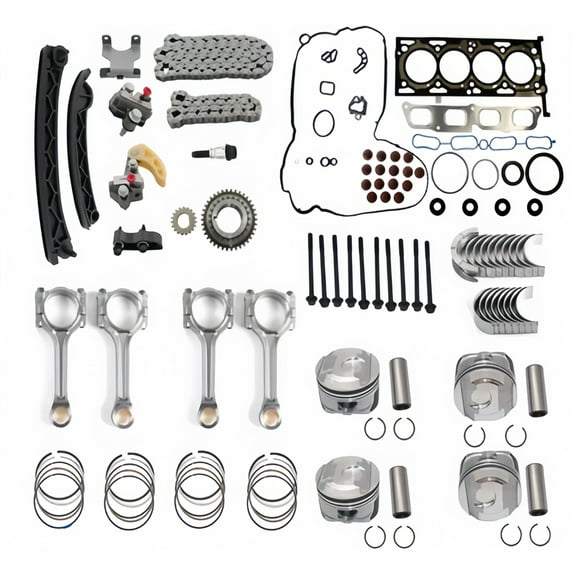 Engine Rebuild Kit Timing Chain Kit For 2013-2020 GM For Buick Envision For Cadillac For Chevrolet 2.0L Tensioner Guide Rail Connecting rod Head Gasket Set