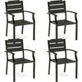 thumbnail image 2 of Dycanpo Outdoor Dining Chairs Set of 4,HDPS All-Weather Material Outdoor Chairs for Patio Lawn Garden, Black, 2 of 12
