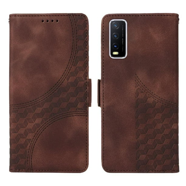 Funda GANGXUN para Vivo Y20 con diseño acolchado elegante, cuero PU, protección total y ajuste preciso