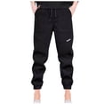 thumbnail image 1 of Men Fashion Casual Solid Thicken Pockets Drawstring Outdoor Cargo Sweatpants, 1 of 6