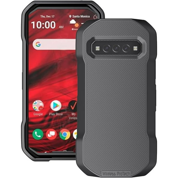 Wireless PROTECH TPU Case Compatible with Kyocera DuraForce PRO 3 (E7200), Durable Slim Flexible TPU Protective Cover (Black)