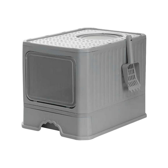 DOLITY Enclosed Cat Toilet Kitty Litter Pan Kitty Litter Tray Hooded Cat Litter Box