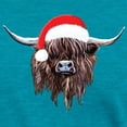 thumbnail image 3 of CafePress - Highland Cow Santa Hat Xmas T Shirt - Womens Tri-blend T-Shirt, 3 of 4