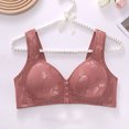 thumbnail image 4 of Womens Everyday Bras, Daisy Lace Bras for Women Front Closure No Underwire Comfort Senior Wireless Snap Closing Bra 36-48, 4 of 5
