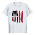 thumbnail image 5 of ORT Womens American Flag T Shirt Patriotic Shirts 4th of July Gift Shirt USA Flag Stars Stripes Graphic Short Sleeve Casual Tops(Z1-White,L), 5 of 5