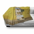 thumbnail image 3 of Books Soft Flannel Fleece Throw Blanket, Minimal Photo with Stack of Old Novels Front of a Yellow Toned Grungy Wall, Cozy Plush for Indoor and Outdoor Use, 50" x 70", Multicolor, by Ambesonne, 3 of 6