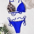 thumbnail image 7 of Tponi Tummy Control Swimsuit Two-Piece Sets Elastic Blue Women Swimsuit Clearance S, 7 of 7