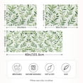 thumbnail image 2 of Yayeee Pillowcase Standard Size Set of 2 Satin Wrinkle Resistant Pillow Case, Green Leafy Pattern, 2 of 8