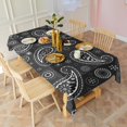 thumbnail image 2 of Black Paisley and Floral Pattern Rectangle Tablecloth 60"x102",Waterproof Polyester Rectangle Table Cloth, Wipeable Spillproof Polyester Tablecloth for Dining, Camping, Indoor and Outdoor, 2 of 6