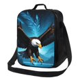 thumbnail image 1 of Disketp Night Sky Forest Bald Eagle Bolsa Térmica Estampada para Almuerzo, Lonchera para Hombres y Mujeres Adultos, 1 of 7