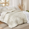 thumbnail image 2 of Juego de edredón Bedsure Tufted Boho, tamaño completo, beige, 3 piezas, 2 of 8