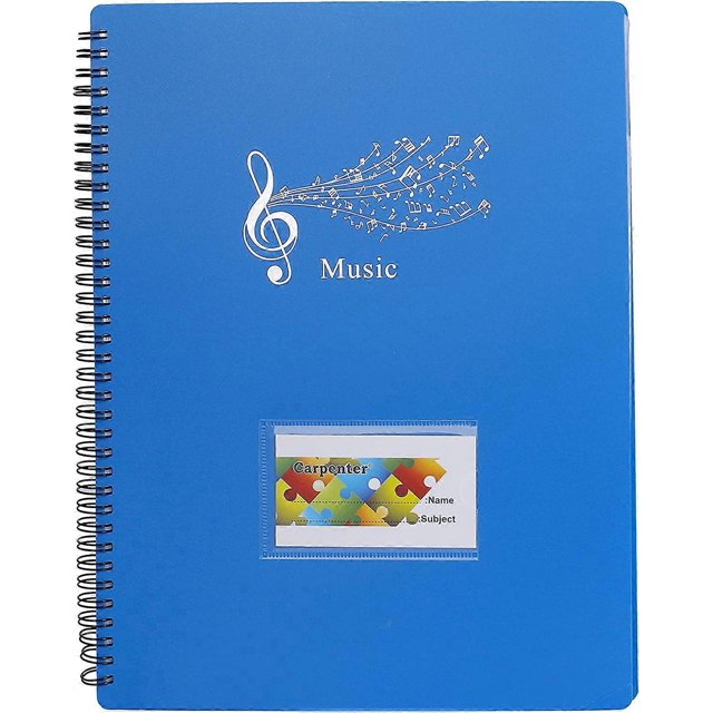 Carpeta de música KAIYANG para guardar partituras tamaño A4 40 bolsillos color negro y azul