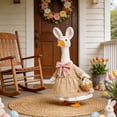 thumbnail image 5 of Porch Goose Outfits Idyllic Easter Goose Statue Dress and Hat Set, Bunny Ear Crown and Floral Tutu, 23 Inch Patio Garden Decoration, Spring Holiday Accent, 5 of 8
