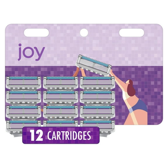 Joy Five-Bladed Women's Razor Blade Refills, 12 Count