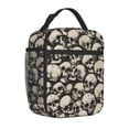 thumbnail image 2 of Skull Halloween Lunch Bag Reusable Thermal Lunch Box with Handle for Women and Men, 2 of 7