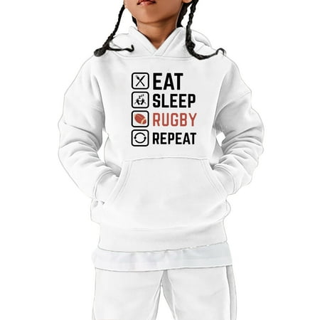

SXcggal American Football Fans Sports Gift Sweatshirt Vintage Rugby Player Sports Retro Kids Boys Girls Rugby Pullover Hoodie Leisure Handsome Comfortable Dailywear