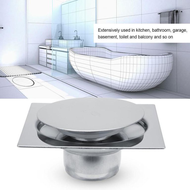 Round Shower Drain Silver Stainless Steel Hidden Brushed Best