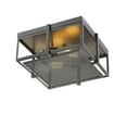 thumbnail image 7 of Z-Lite 724F13-MB+CH Halycon 2 Light 14" Wide Flush Mount Square Ceiling Fixture - Black, 7 of 7