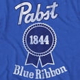 thumbnail image 2 of Pabst Blue Ribbon Mens Shirt Beer Graphic T-Shirt Royal Heather, Medium, 2 of 7