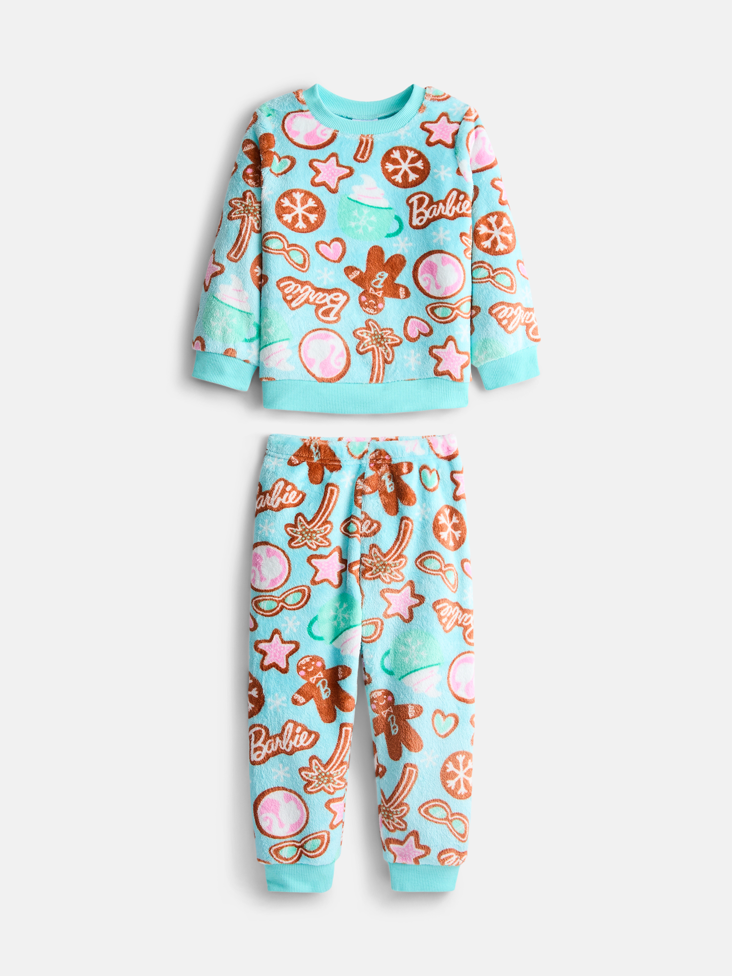 Barbie Toddler Girl Long Sleeve Cozy Crewneck & Jogger Set photo 1